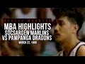 MBA Highlights Pampanga Dragons Vs Socsargen Marlins 3 22 98 Monday Madness