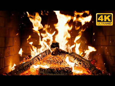 🔥 Kamin s umirujućim plamenom, božićnim ugođajem i pucketanjem za miran san (Fireplace 4K)