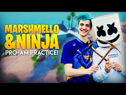 忍者とマシュメロのプロアマ練習! (Ninja and Marshmello Pro-Am Practice!!)