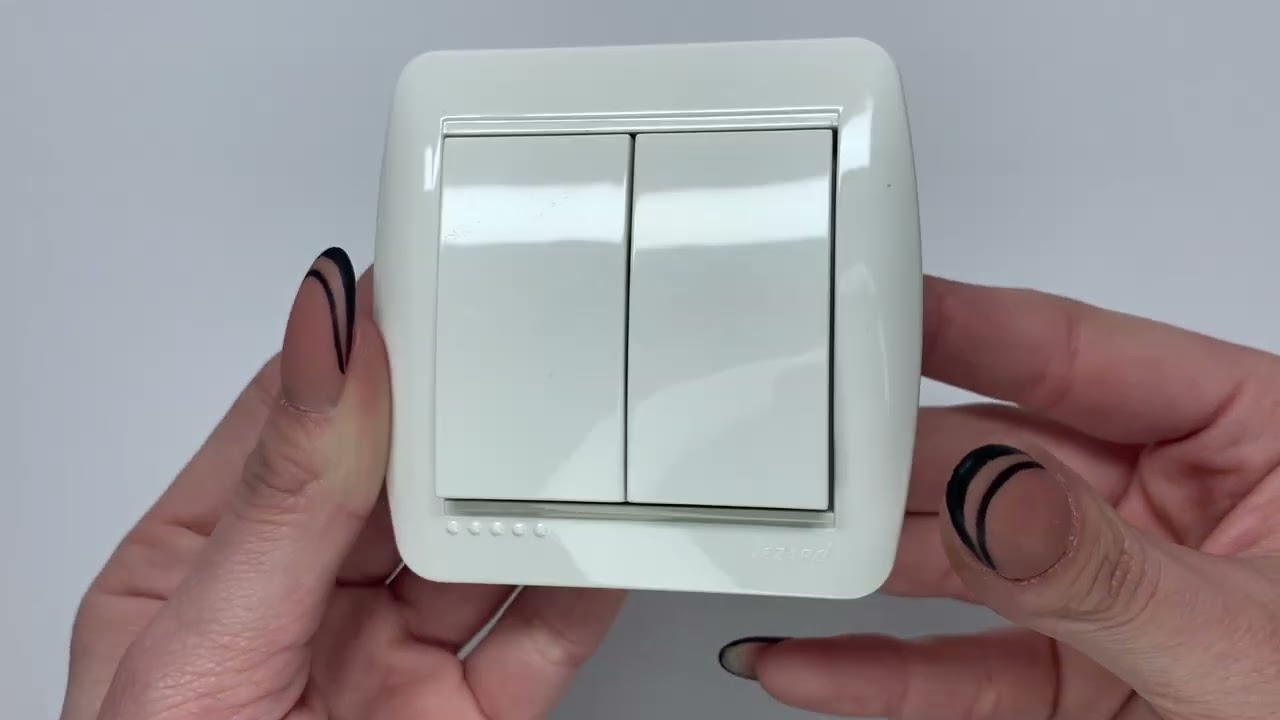 Выключатель накладной двухклавишный LEZARD Demet белый IP20 711-0200-101