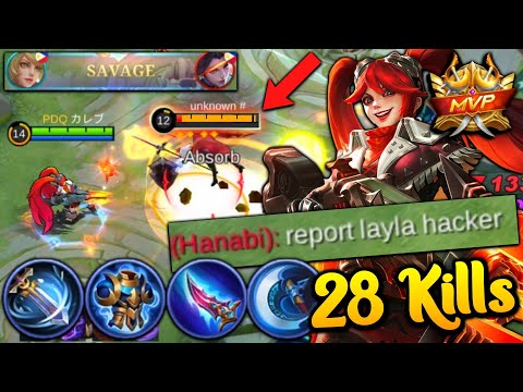 LAYLA HACKER BUILD!! TRY THIS BUILD TO GET 28 KILLS AND SAVAGE! | Top 1 Global Layla