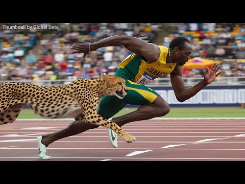 Usain Bolt vs Cheetah | 3D Speed Comparison