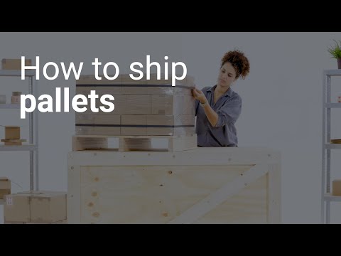 Part of a video titled How to prepare pallets for shipping - YouTube