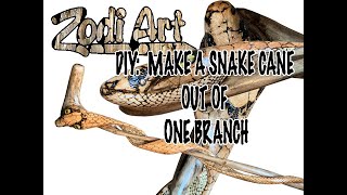 DIY: Make a snake cane out of one branch