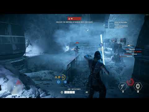 Rey vs Heroes in Galactic Conquest : Mind Trick ability