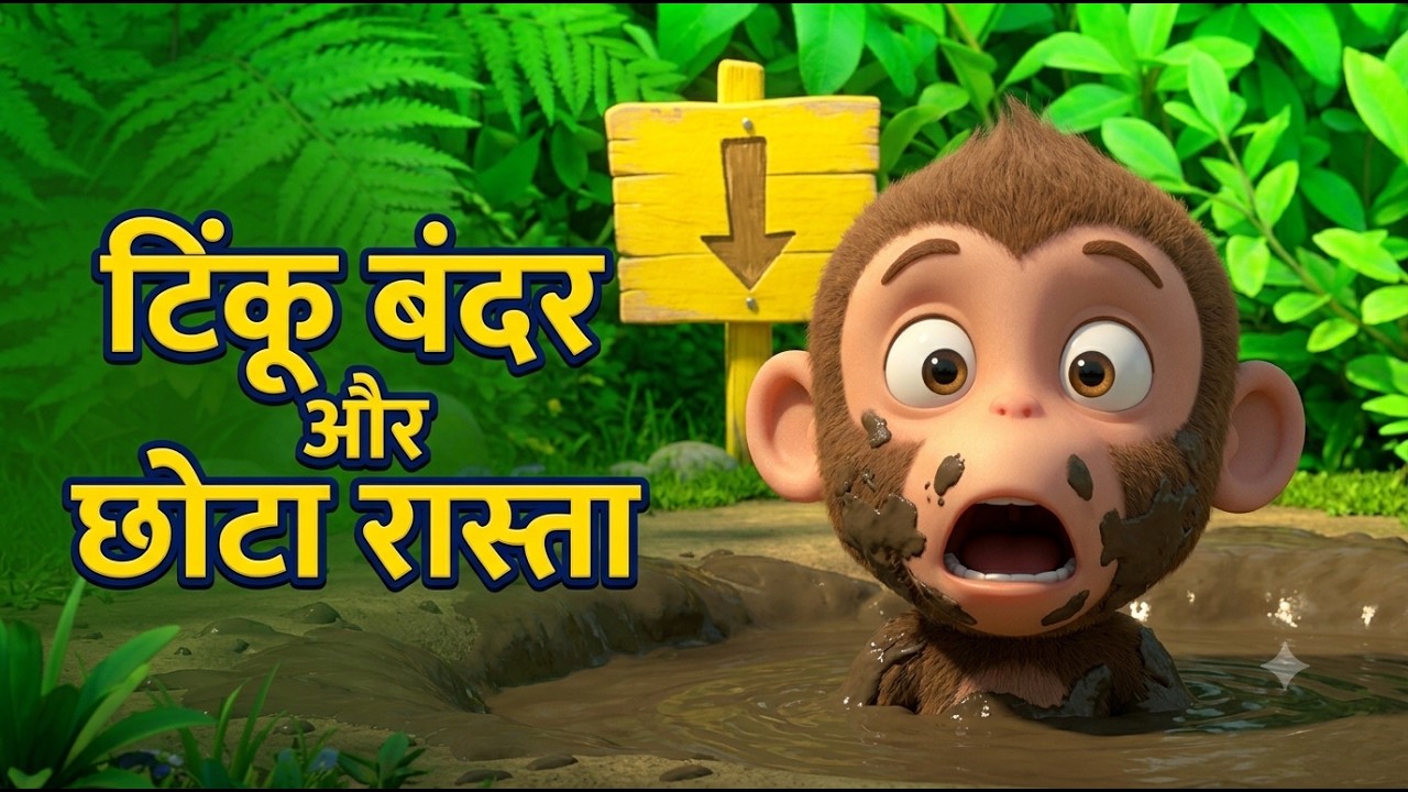 टिंकू बंदर और छोटा रास्ता | Moral Story in Hindi | Hindi Kahani for Kids ( Episode 4 )