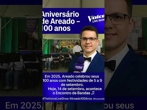 100 anos de Areado 2025,a cidade de Areado, no sul de Minas Gerais, Encontro de Bandas Hoje 14/11/25