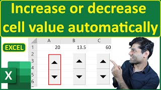 Increase or decrease cell value automatically using Excel