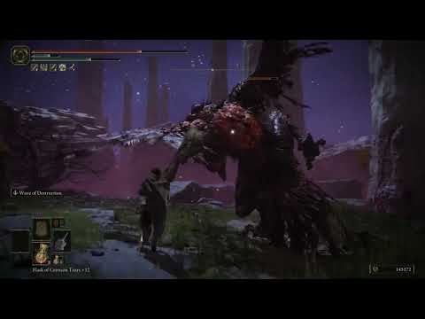 Fake poise break grab by the Giant Death Crow at Mohgwyn Palace - Elden Ring