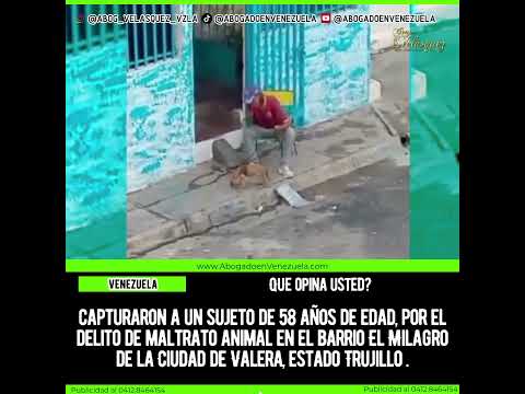 capturaron a sujeto de 58 años, por el delito de maltrato animal en El Milagro  de  Valera, Trujillo