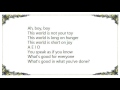 Jackson Browne - Soldier of Plenty Lyrics