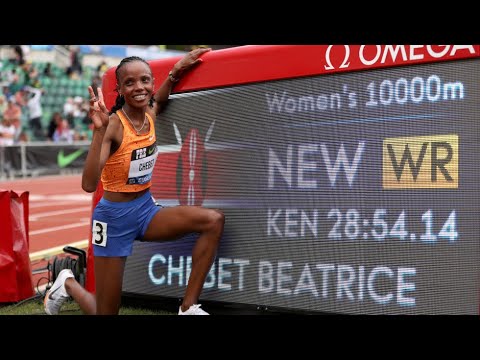 Beatrice Chebet (28:54.14) Smashes 10,000m World Record to Win Kenyan Olympic Trials at Pre Classic