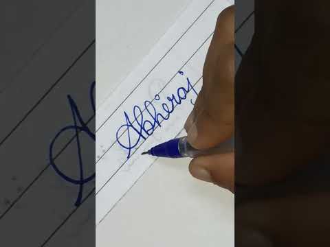 Cursive Handwriting | Writing A For Abhiraj Name Status