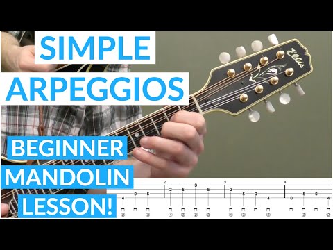 Simple Arpeggios | Beginner Bluegrass Mandolin Lesson With Tab