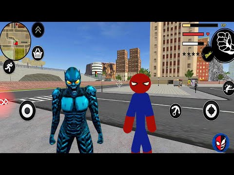 Spider Stickman Rope Hero 2 cool car #part 1 - Android Gameplay