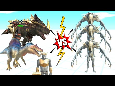 ARMORED T REX + SPINO + GHOR VS X3 INFERNALS - ARBS