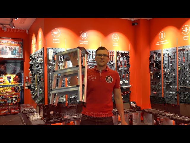 Video teaser for KS TOOLS 800.0965 Aluminium-Stufen-Stehleiter