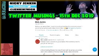 Twitter Musings - 15th Dec 2019 - General Election, Retro game stuff & Alligator wrestling.. sort of