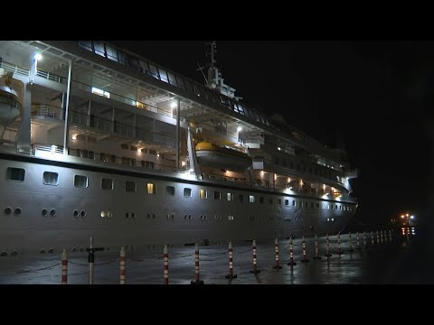Luxury cruise ship remains stuck in Belfast after four months | AFP
