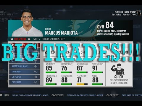 A NEW QUARTERBACK AND HUGE TRADES!!! Madden 17 Miami Dolphins Franchise Season 3 [Ep.44]