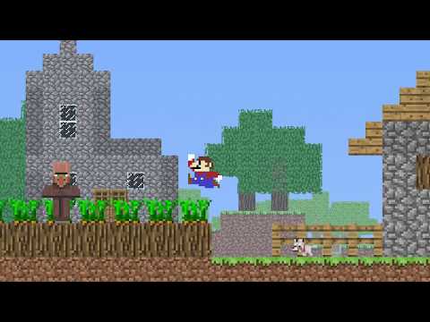 MarioCraft | Mario and Wolfie find a Village! And...