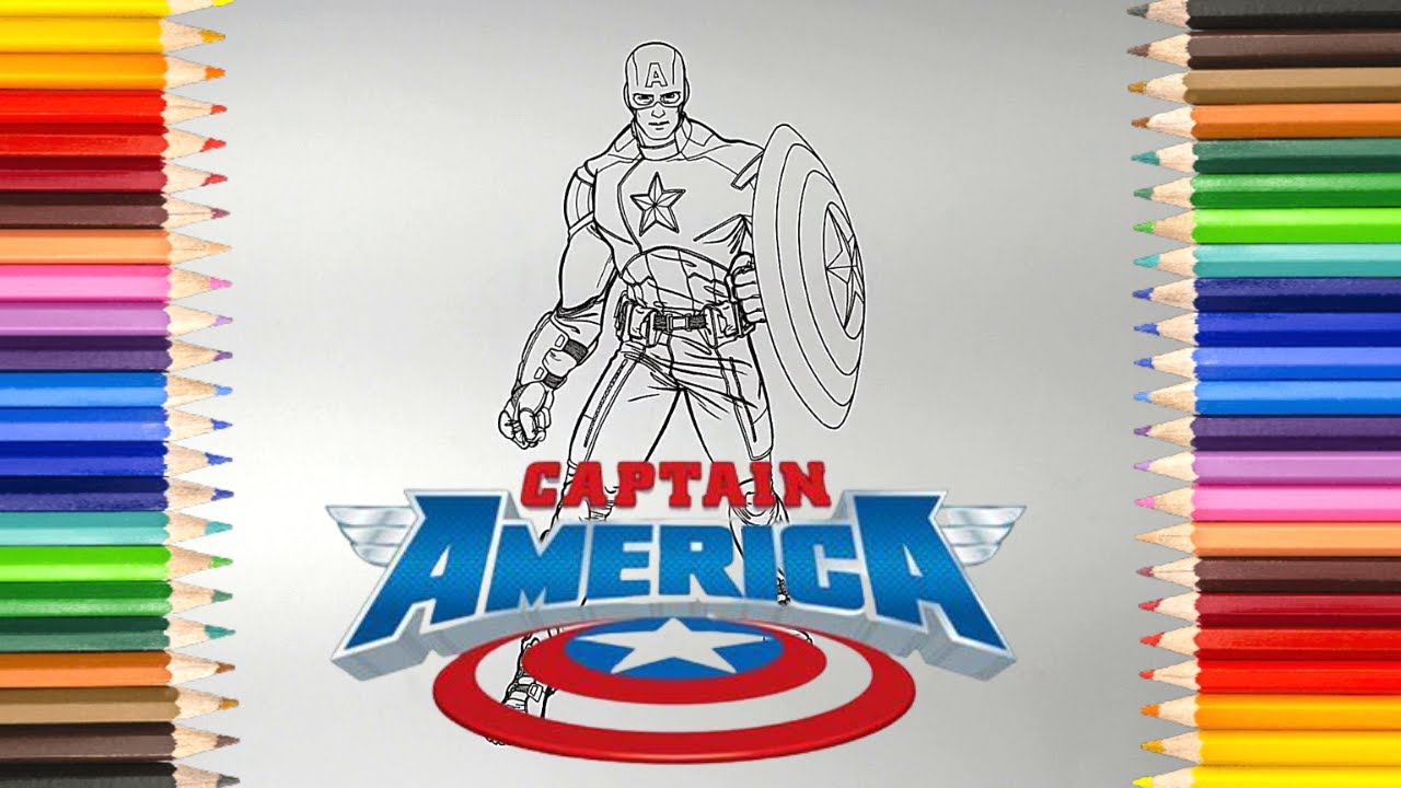 CAPITÃO AMÉRICA | Pintando desenho do Capitão América