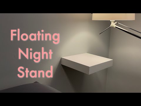 Part of a video titled IKEA Hack, LACK Shelf installation | Bedroom Makeover/Renovation