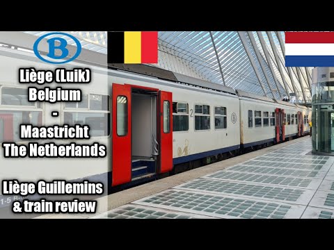 Reveja a estação ferroviária Liège-Guillemins e trem de Liège, Bélgica para Maastricht na Holanda
