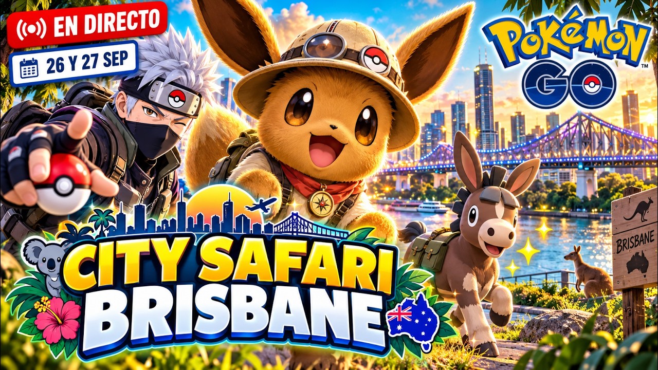 🔴 EN VIVO: ¡City Safari Brisbane en Pokémon GO! Eevee explorador, Mudbray y búsqueda de SHINY✨