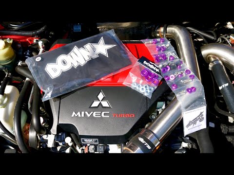 Evo X engine bay dress up bolts by downstar.