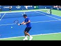 Roger Federer Backhand Slice Slow Motion Court Level View - ATP Tennis Backhand Slice
