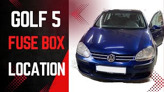 Volkswagen Golf 5 - Fuse Box Location | VW Golf Mk5