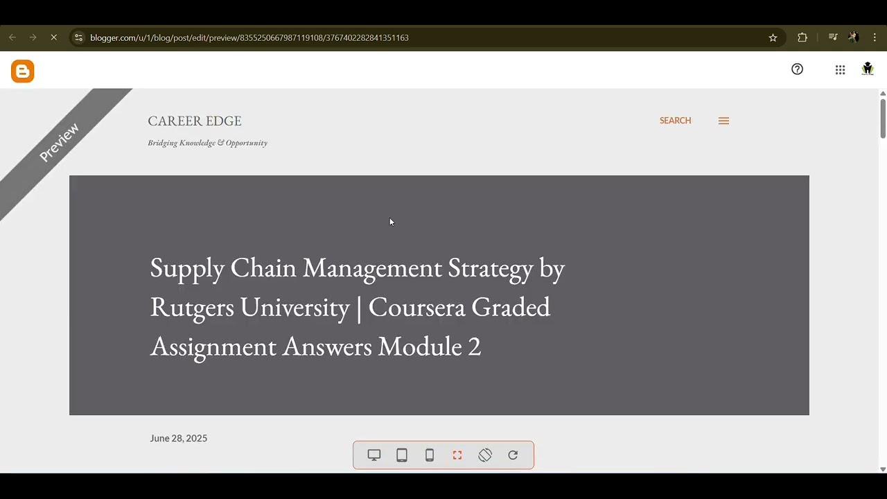 Supply Chain Management Strategy Coursera Answers | All week PDF Solutions | Module 2 Answers