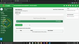 SKSU E-LeaDS: How to upload module