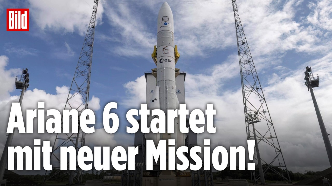 🔴 Deutsche Rakete Ariane 6 startet mit Amazon-Satelliten ins All!