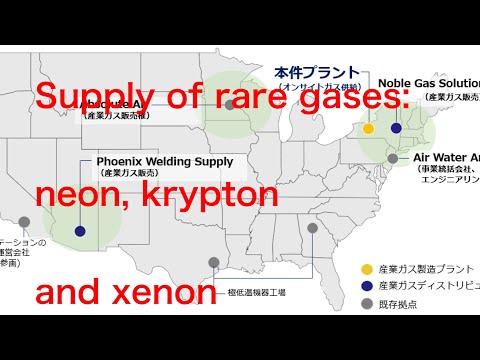 Supply of rare gases: production of neon, krypton and xenon