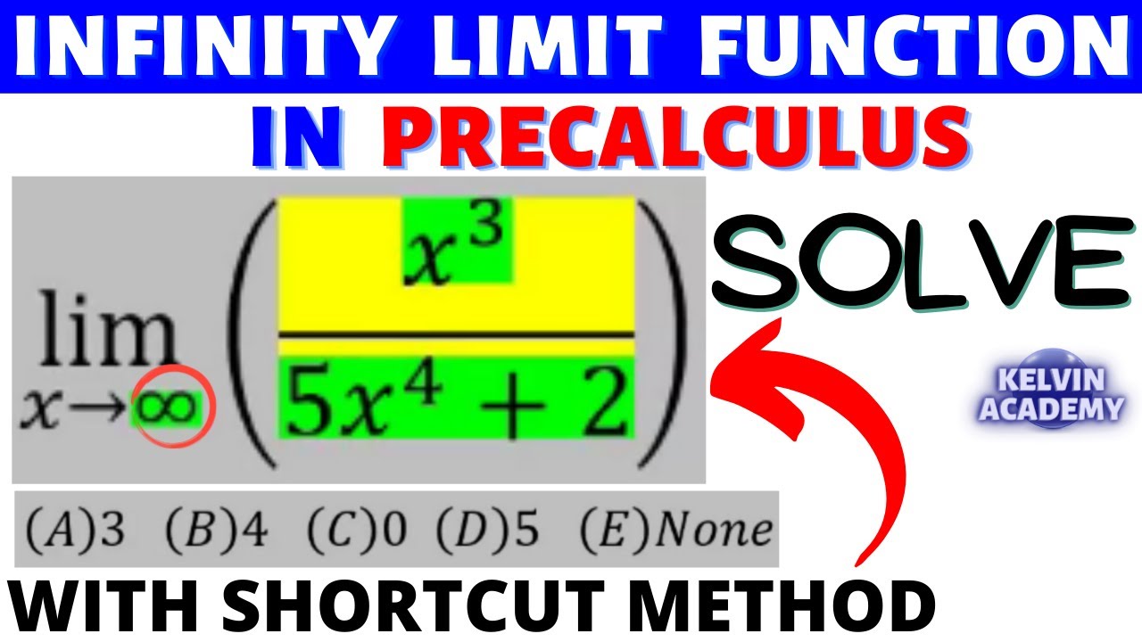 INFINITY LIMIT FUNCTION IN PRECALCULUS (WITH SHORTCUT METHOD) [3 METHODS APPLIED]