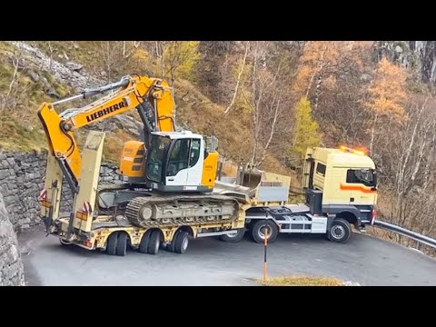 TRASPORTO ECCEZIONALE escavatore LIEBHERR 926 COMPACT