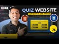 Dynamic Quiz Website Using HTML CSS JavaScript In Hindi
