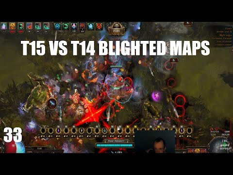 T15 BLIGHTED LAVA LAKE VS BLIGHTED T14 CANYON MAP - [Path of Exile] 3.8 Blight 33