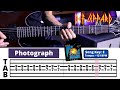 Photograph - Def Leppard - Guitar Cover/Lesson - Playthrough + TAB || Main Riff/Verse/Chorus/Solo