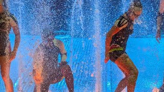 Cruise ship water show fine line(aqua theater) (Harmony of the seas)(vape tutorial)(Royal Caribbean)