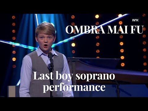 Ombra mai fu | Aksel Rykkvin's last concert performance as a boy soprano (14y) | Skavlan talkshow