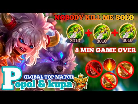 20 Kills Popol and kupa Full ATK Speed Build = SAVAGE!! - Build Top 1 Global Popol and kupa ~ MLBB