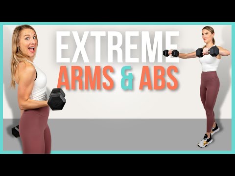 15 minute EXTREME Abs & Arms Workout with Dumbbells