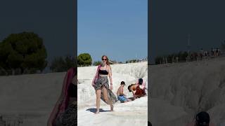 ☀️Pamukkale Turkey  Wonder Of The Nature -Hot Day❄️ #cleopatra #pamukkale #travel