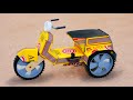 How To Make Scooter From Matchbox Three Wheel Motor Cycle Diy Scooter