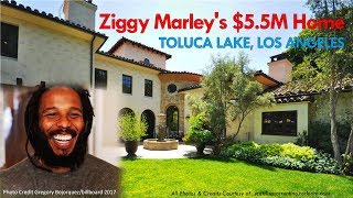 Reggae Musician Ziggy Marley’s $5.5M Mansion | 10321 Woodbridge St, Toluca Lake, CA | Celebrity Home