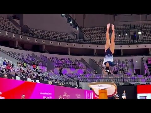 Leanne Wong brings the CHENG Vault to Worlds? - Podium Training 2025
