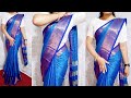 Bigenars Silk Saree Draping Step By Step Tutorial How To Wear Silk Saree With Parfect Pleats